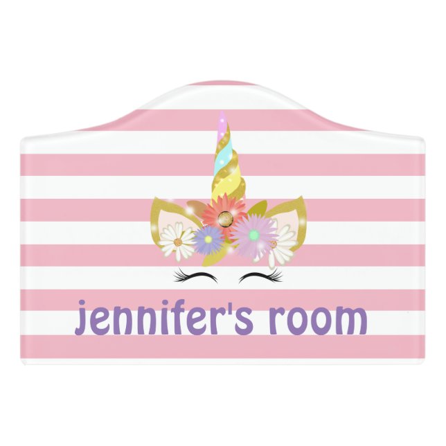 Unicorn Room Sign (Small Crest Front)