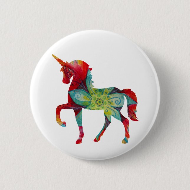 Unicorn Round Badge Button (Front)