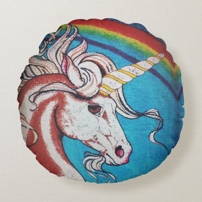 Unicorn Round Pillow (Front)