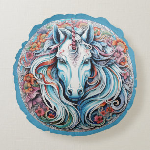 Unicorn Round Pillow