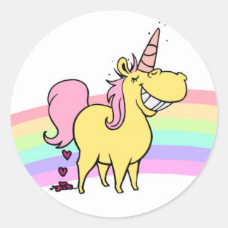 unicorn round sticker