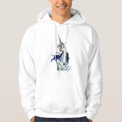 Unicorn Royal Blue Horse Pony Red Hoodie