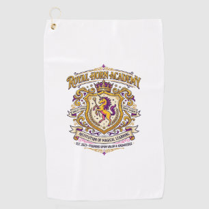 Unicorn Royal Horn Academy Stylish Zazzle Design_1 Golf Towel