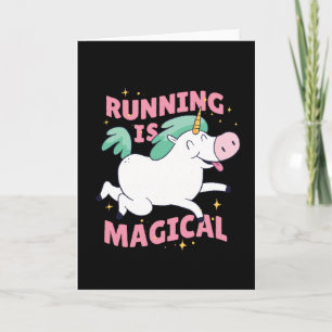 Unicorn Running Card
