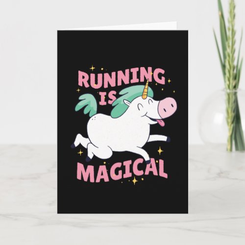 Unicorn Running Card