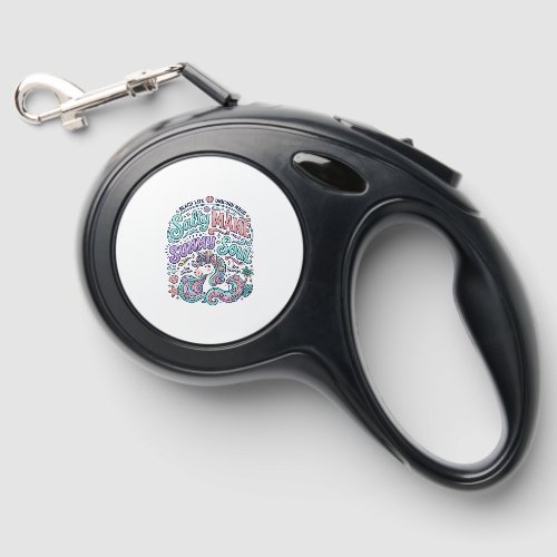 Unicorn Salty Mane Sunny Soul Retro Style T-Shirt  Retractable Pet Leash