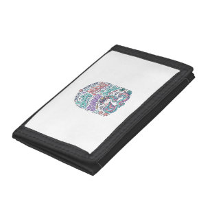 Unicorn Salty Mane Sunny Soul Retro Style T-Shirt  Tri-fold Wallet