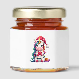 Unicorn Santa Hat Christmas T-Shirt (4) Honey Jar Favors