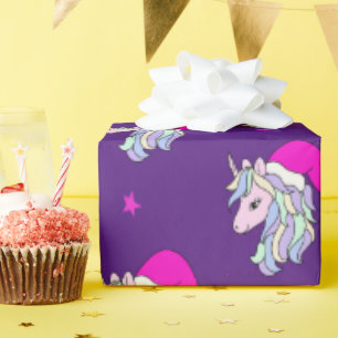 Unicorn Santa roll out Christmas wrapping paper