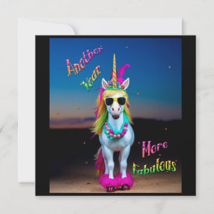 Unicorn Sassy Birthday Card personalize custom
