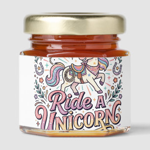 Unicorn Save a Horse Ride a Unicorn Print Ready Ap Honey Jar Favors