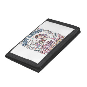 Unicorn Save a Horse Ride a Unicorn Print Ready Ap Trifold Wallet