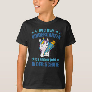 Unicorn School Enrollment Kindergarten Glitter T-Shirt