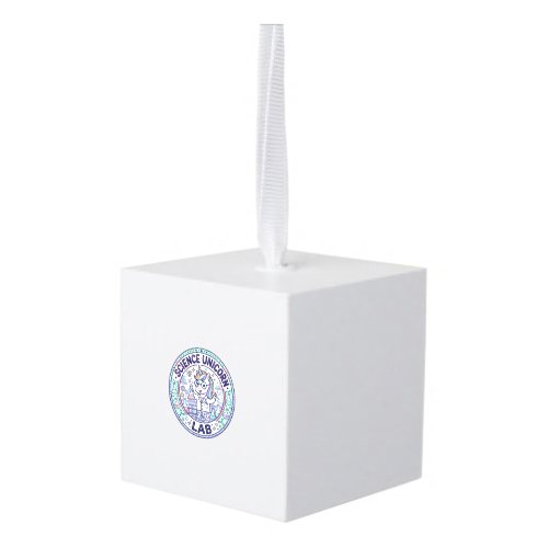 Unicorn Science Unicorn Lab POD Ready Apparel Grap Cube Ornament