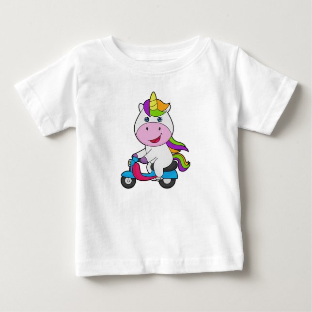 Unicorn Scooter Baby T-Shirt (Front)