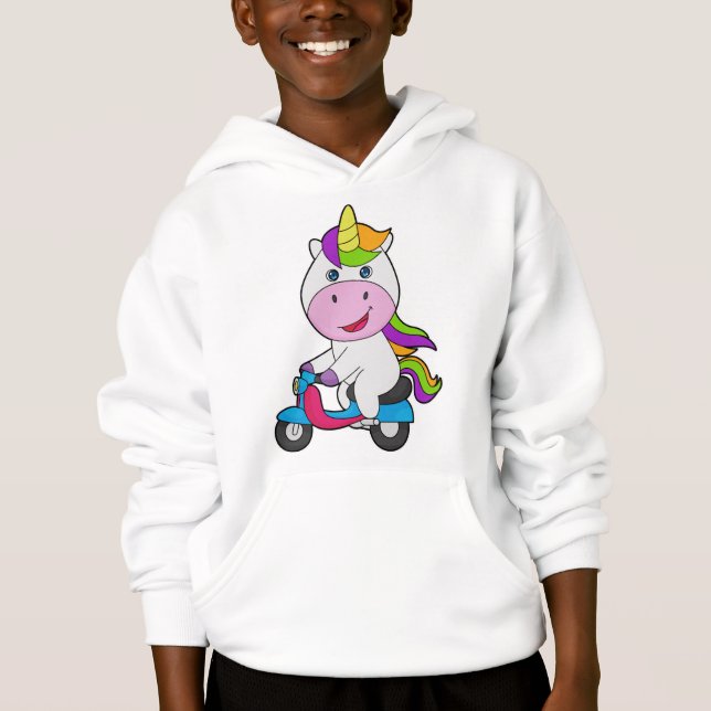 Unicorn Scooter Hoodie (Front)