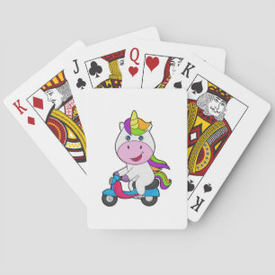 Unicorn Scooter Poker Cards