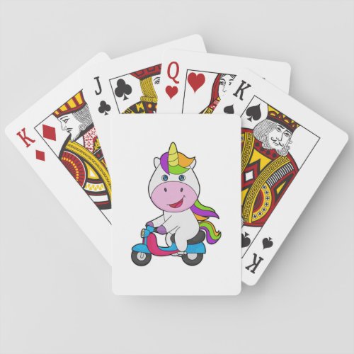Unicorn Scooter Poker Cards