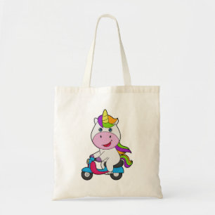 Unicorn Scooter Tote Bag