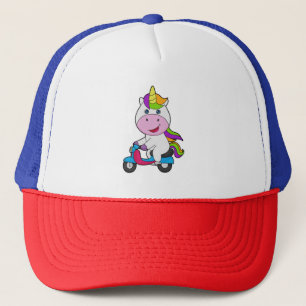 Unicorn Scooter Trucker Hat