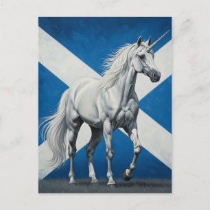 Unicorn Scotland Scottish Flag Postcard