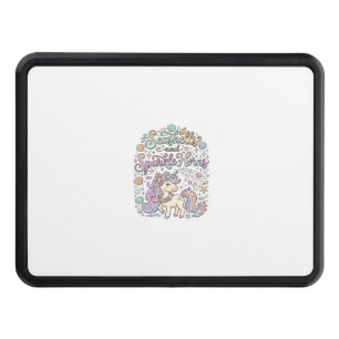 Unicorn Seashells and Sparkle Horns Premium Vector Hitch Cover