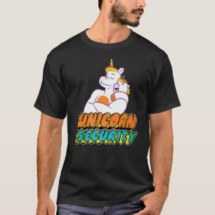 Unicorn Security  Birthday Daughter Girl Mom Dad T-Shirt