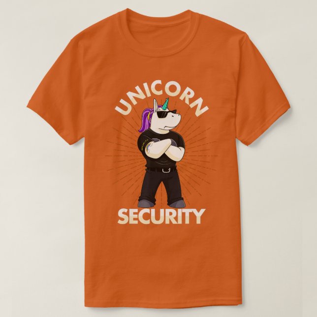 Unicorn Security Birthday Mens Boys Dad Gift  T-Shirt (Design Front)