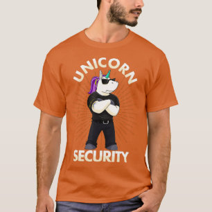 Unicorn Security Birthday Mens Boys Dad Gift  T-Shirt