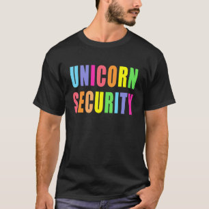 Unicorn Security Dad Mom Daughter Adult Halloween  T-Shirt