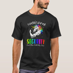 Unicorn Security Dont Mess With My Sister Funny Br T-Shirt