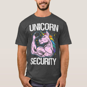Unicorn Security Funny Costume Police Men Women Ki T-Shirt