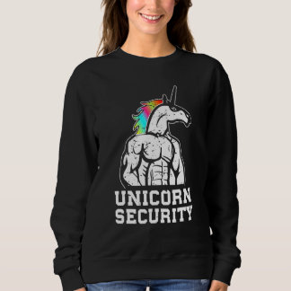 Unicorn Security Halloween Dad Mom Daughter Adult Sweatshirt