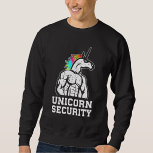 Unicorn Security Halloween Dad Mom Daughter Adult Sweatshirt