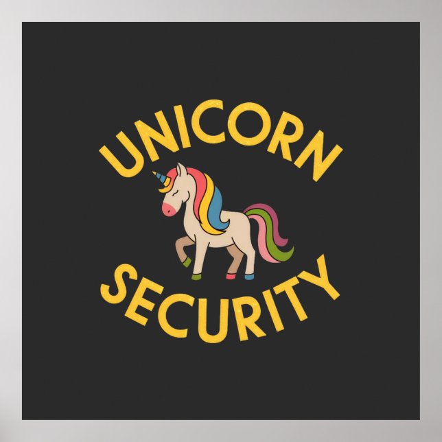 Unicorn Security: Keep the Magic Safe with a Touch Poster (Front)