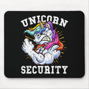 Unicorn Security - Manly Muscular Unicorn Lovers Mouse Pad
