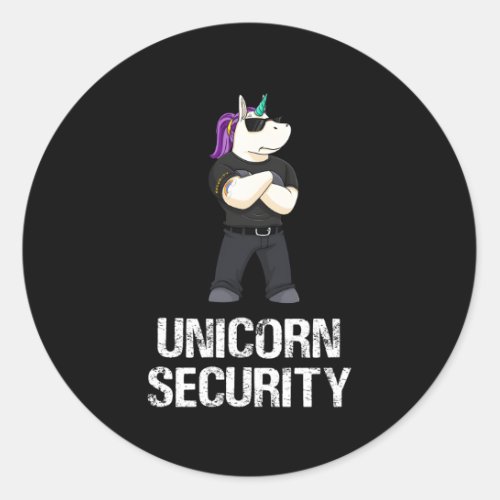 Unicorn Security Py S Classic Round Sticker