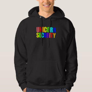 Unicorn Security Unicorn Halloween Dad Mom Unicorn Hoodie