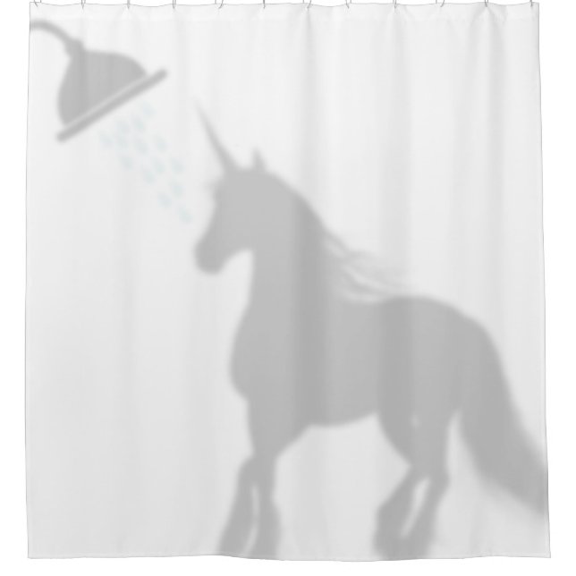 Unicorn Shadow Silhouette Shadow Buddies in Shower Curtain (Front)