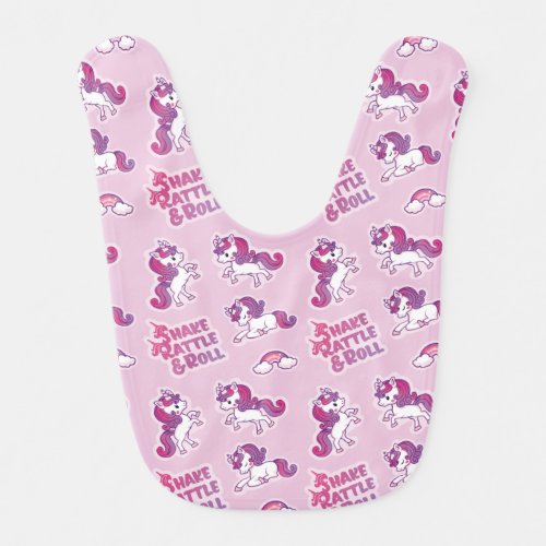 Unicorn Shake Rattle  Roll Baby Bib