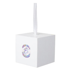 Unicorn Shine Like a Unicorn Graphic Design T-Shir Cube Ornament