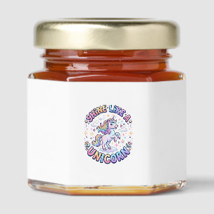 Unicorn Shine Like a Unicorn Graphic Design T-Shir Honey Jar Favors