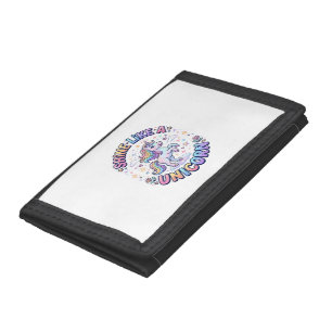 Unicorn Shine Like a Unicorn Graphic Design T-Shir Tri-fold Wallet