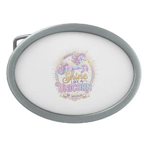 Unicorn Shine Like a Unicorn POD Ready Marketplace Belt Buckle