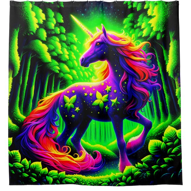 Unicorn Shower Curtain (Front)