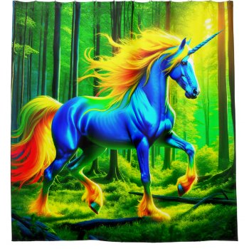 Unicorn Shower Curtain by MarblesPictures at Zazzle