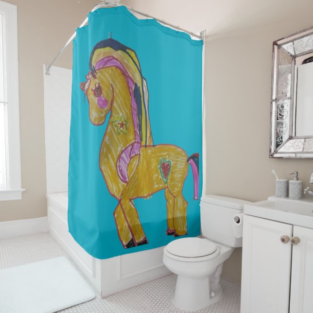 Unicorn Shower Curtain (In Situ)
