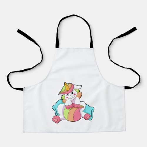 Unicorn Shy with Pillow Apron