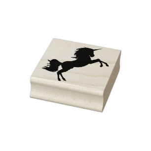 unicorn silhouette art stamp