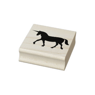 unicorn silhouette art stamp